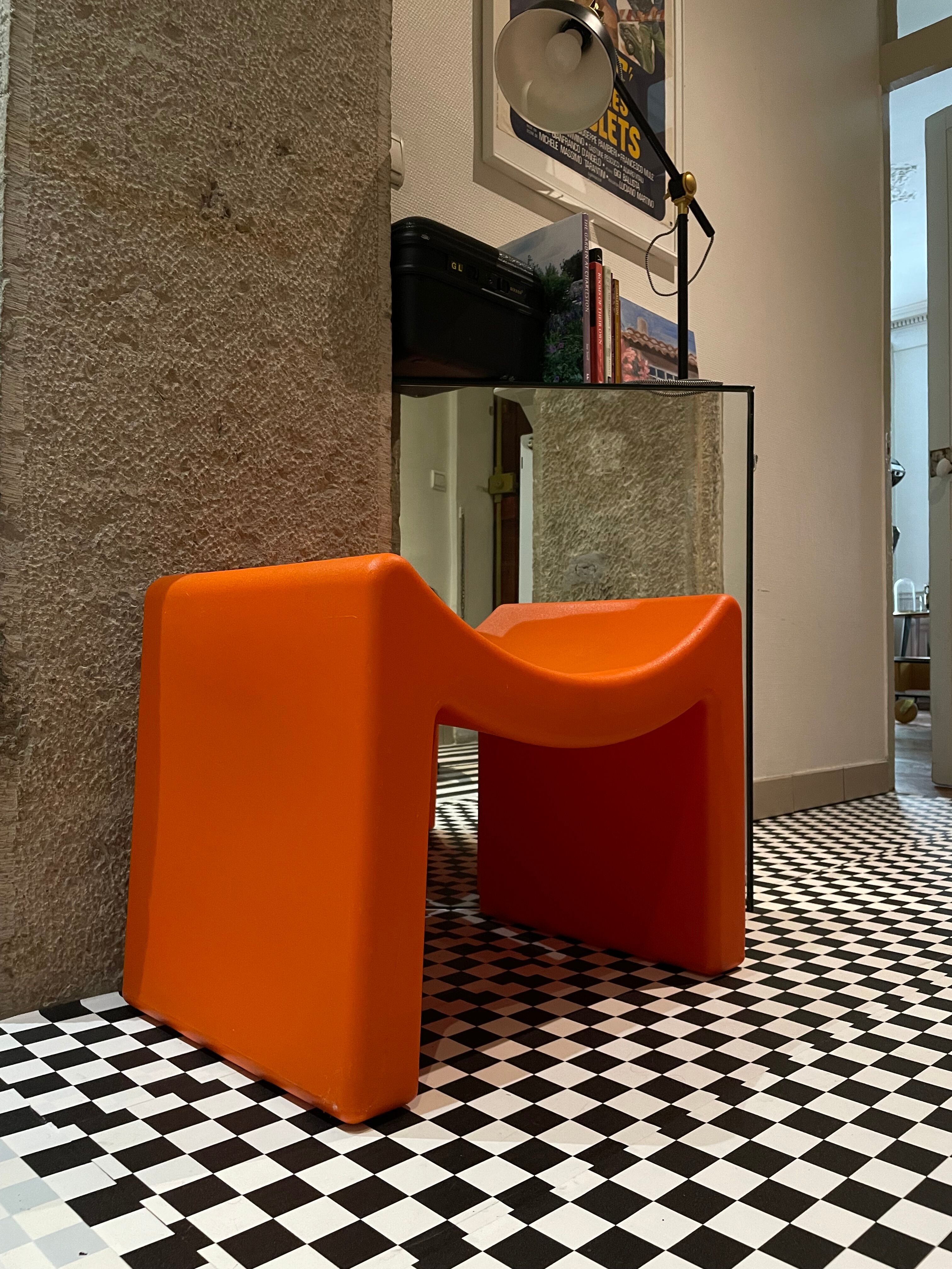 Stool M stool ultra design contempo seat orange by Marzais Creations