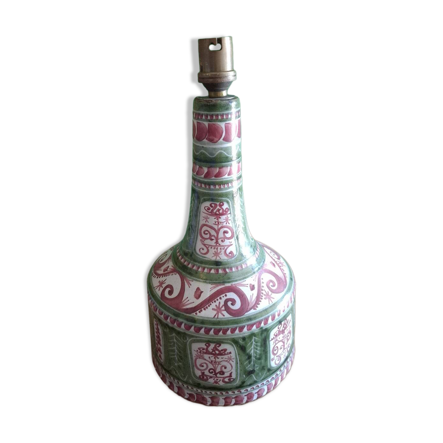 Quimper ceramic lamp base, Millot