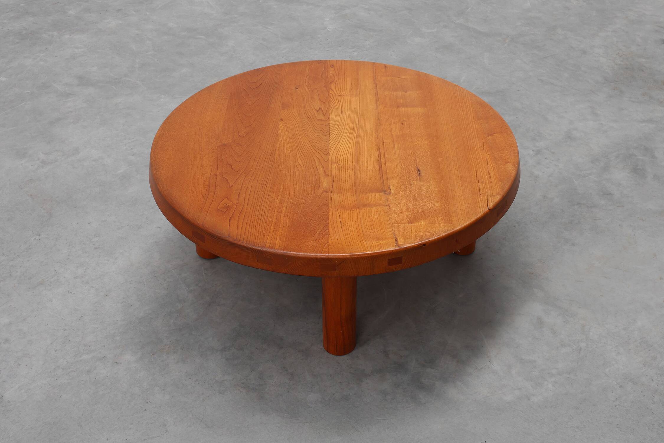 Pierre Chapo, Coffee Table Model T02M in Solid Elm, France 1976