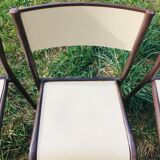 Set of 10 school chairs years '70 white