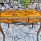 Louis XV style flat desk in marquetry