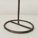 Vintage brutalist wrought iron chandelier