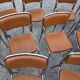 17 chrome metal bistro chairs from the 70s