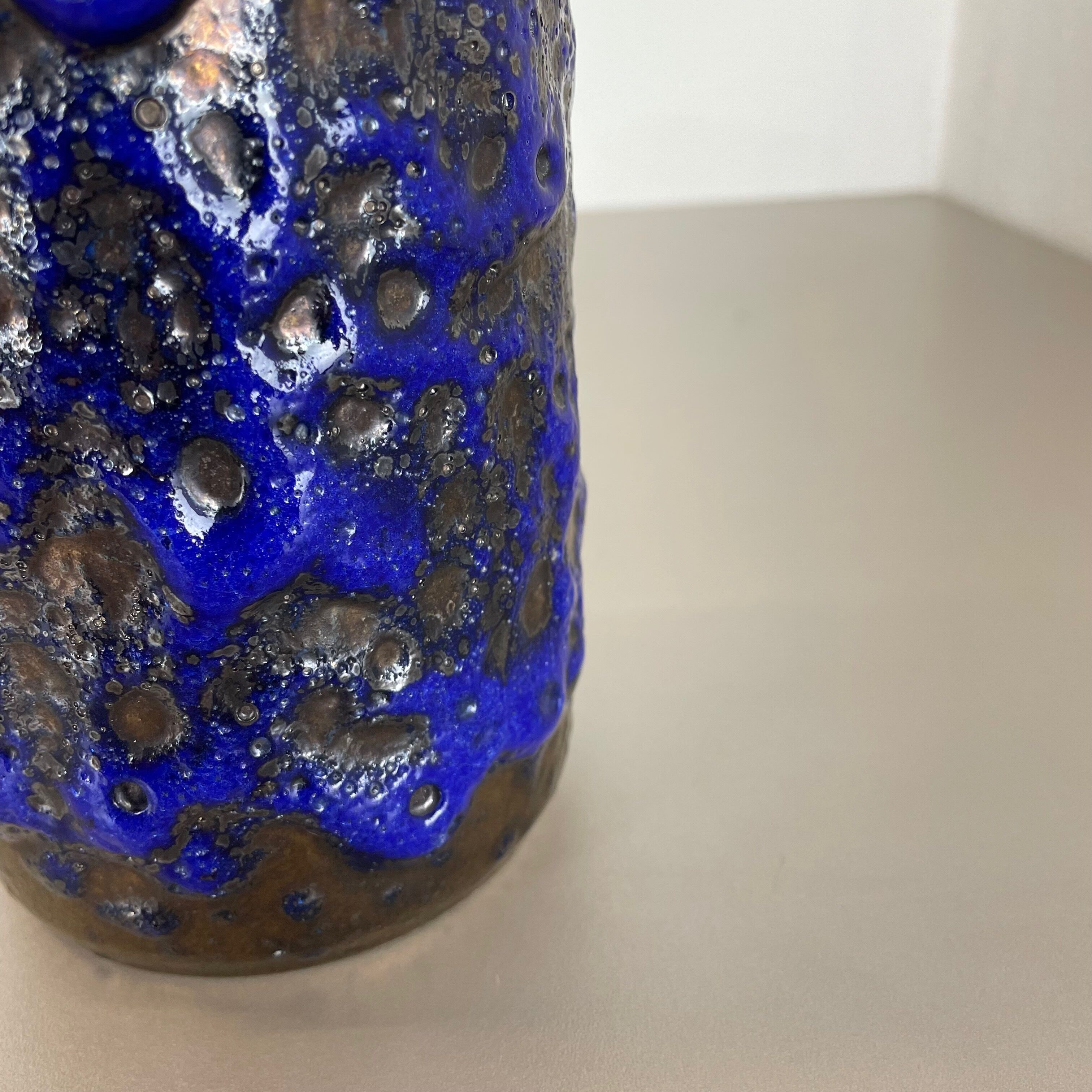 Rare Super Color Crusty Fat Lava Multi-Color Vase Scheurich, Germany WGP, 1970s