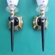Pair of 50s rockabilly torch wall lights