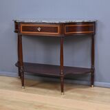 Console in mahogany and marble, Louis XVI period – late 18th century.