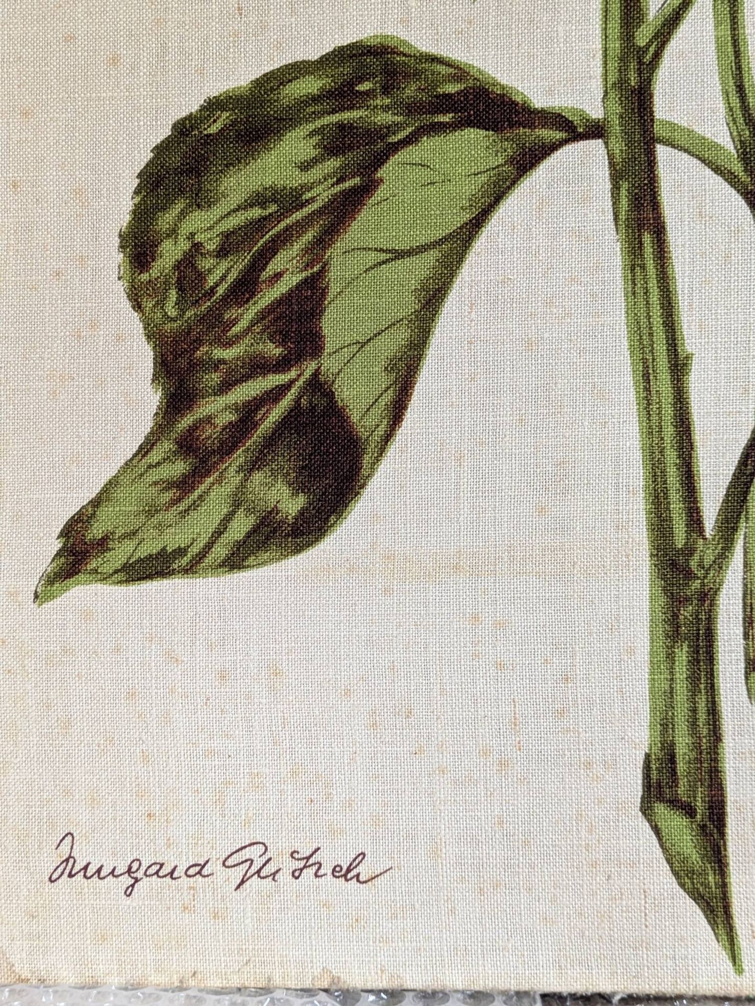 Vintage painting on linen "The Sunflowers" by Irmgard Gutsche 60s/70s