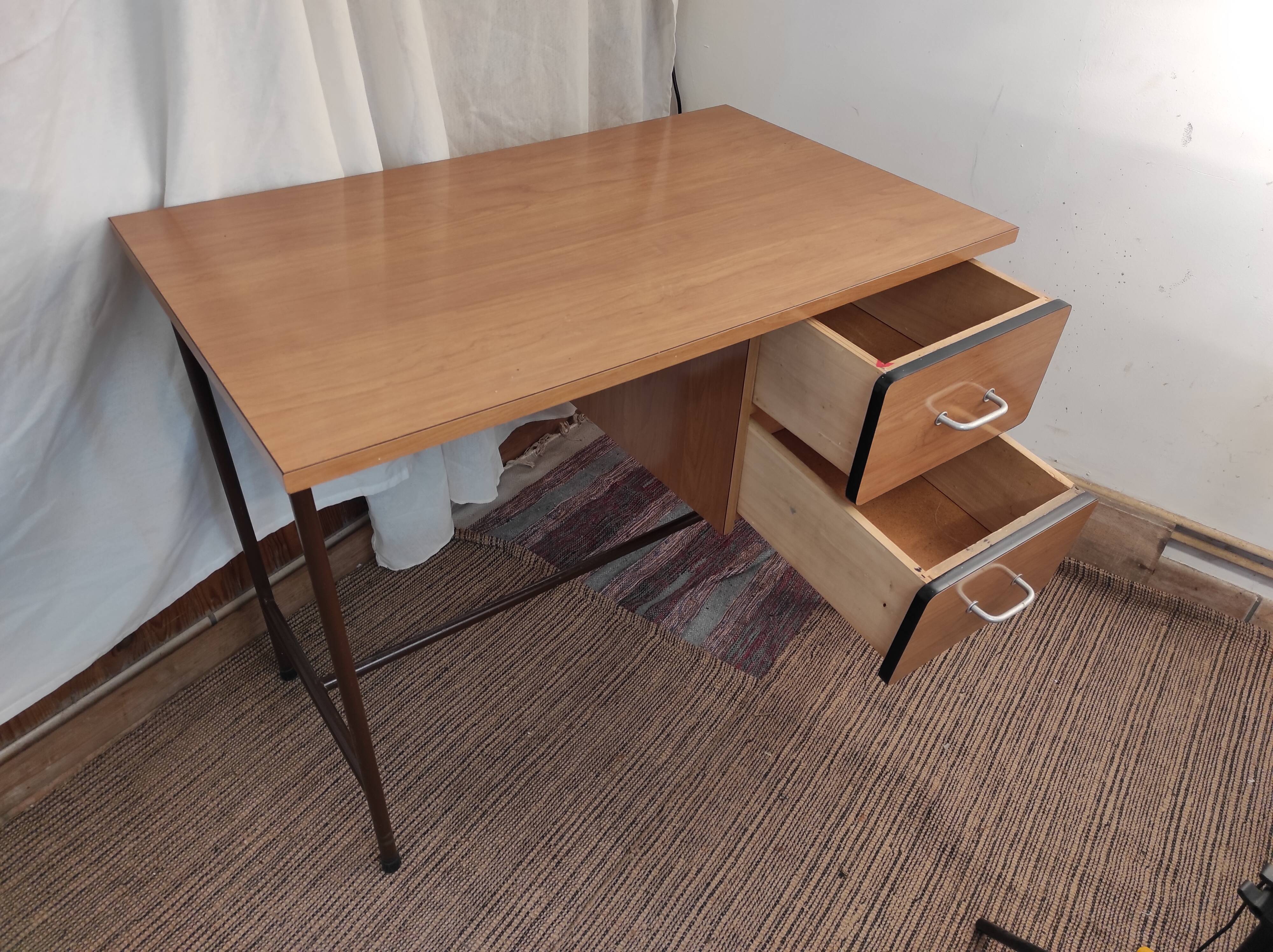 Formica 1960 desk with two drawers