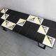 Importante table basse vintage 1950 ceramique & acier 50s 1950s vallauris