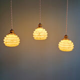 Art Deco suspension in marbled opaline and ouraline (4 available), 1920-30