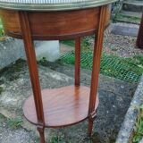 Old Louis XVI style bedside table marble top