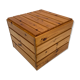Vintage pine storage box basket wood minimalism 60s