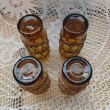 4 vintage orangeade glasses