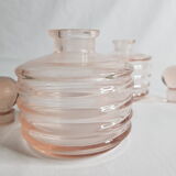 Lot of two bottles of toiletries in Bohemia Crystal (Czechoslovakia)