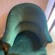 Pair of toad armchairs, duck green