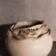 Potter's ball vase "like a flower" vintage glazed ceramic