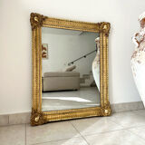 Mirror from the Restoration period, antique gilded, 19th century.