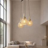 Mid Century Modern glass cascading chandelier