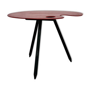 table d’appoint en forme de palette de peintre Lucien De Roeck pour Bois Manu