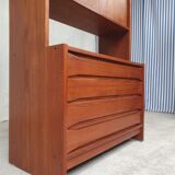 Vtg Mid Century Danish Chest Drawers Wall Unit Media Cabinet Room Divide  #530