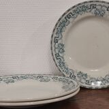 Set of 3 flat plates terre de fer St-Amand