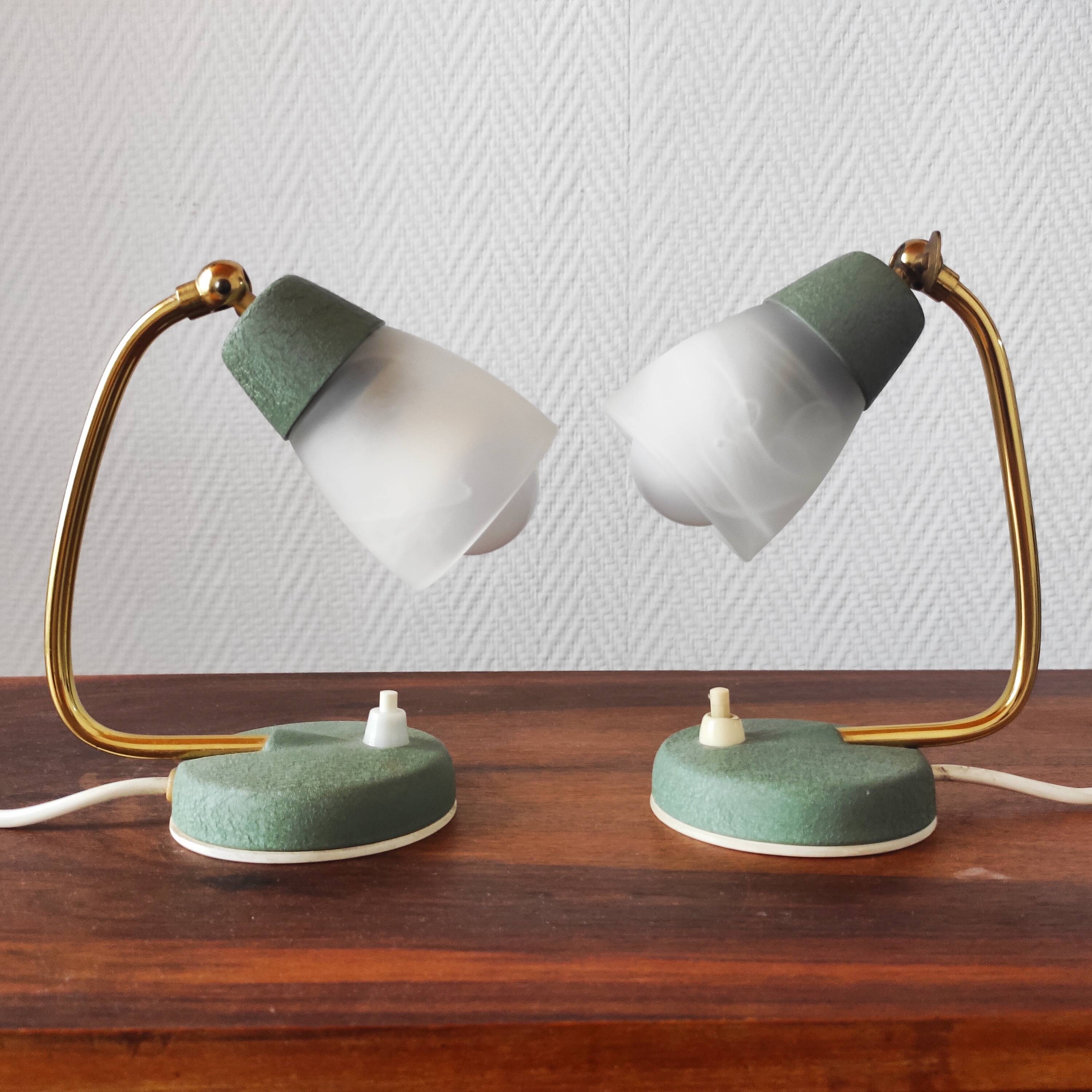 Pair of Mid-Century Bedside Lamps