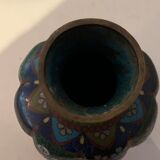 Partitioned enamel vase