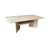 Table basse en travertin avec plateau intermédiaire