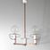 Space Age Three Lights Chromed Chandelier, Italy 1970s