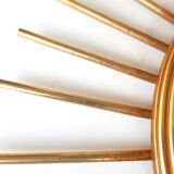 Golden metal sun mirror, 1950s 4àcm