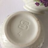 Series of 4 purple pattern Sarreguemines bowls