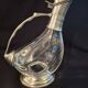 Wine carafe, duck design, glass and metal A553