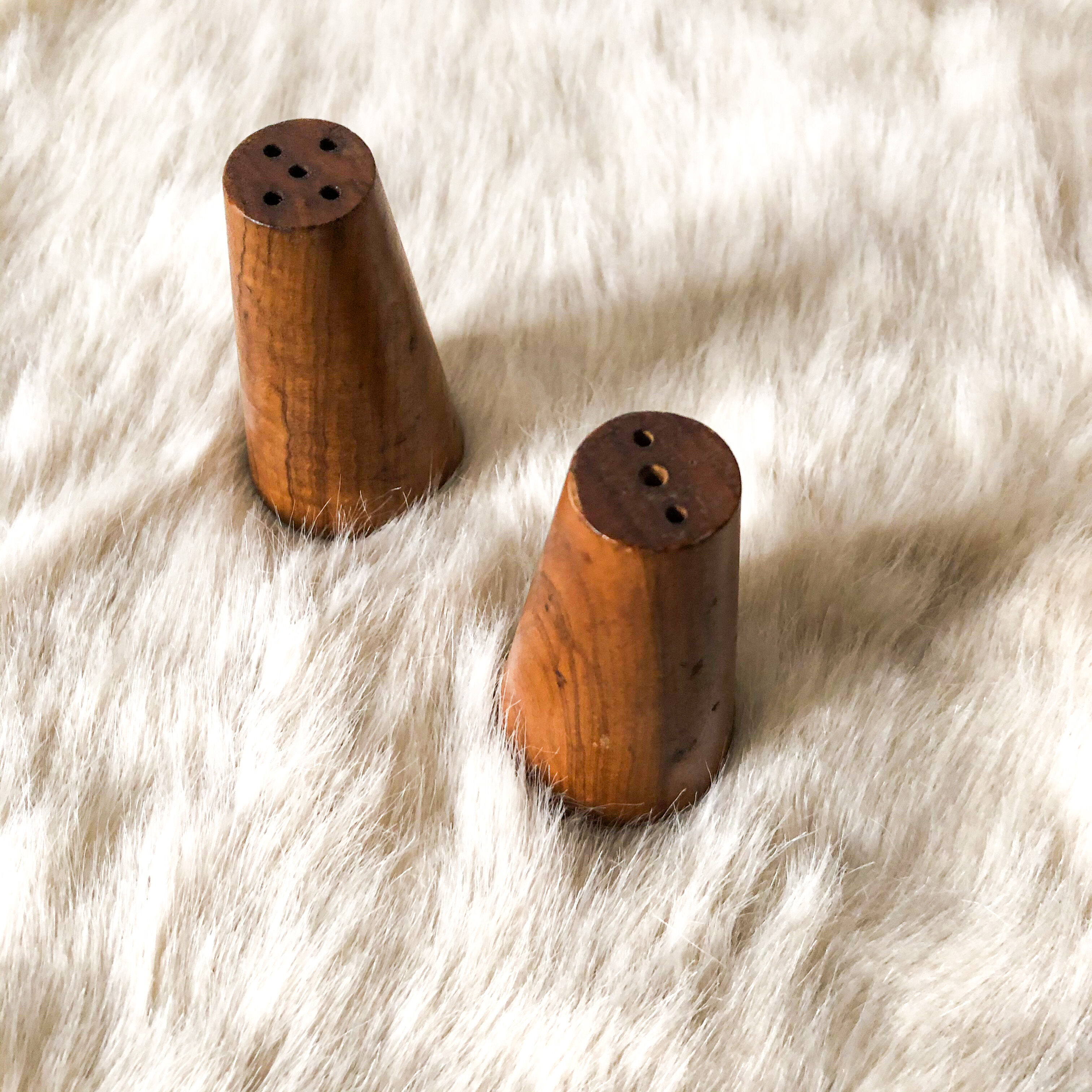 Wooden salt and pepper