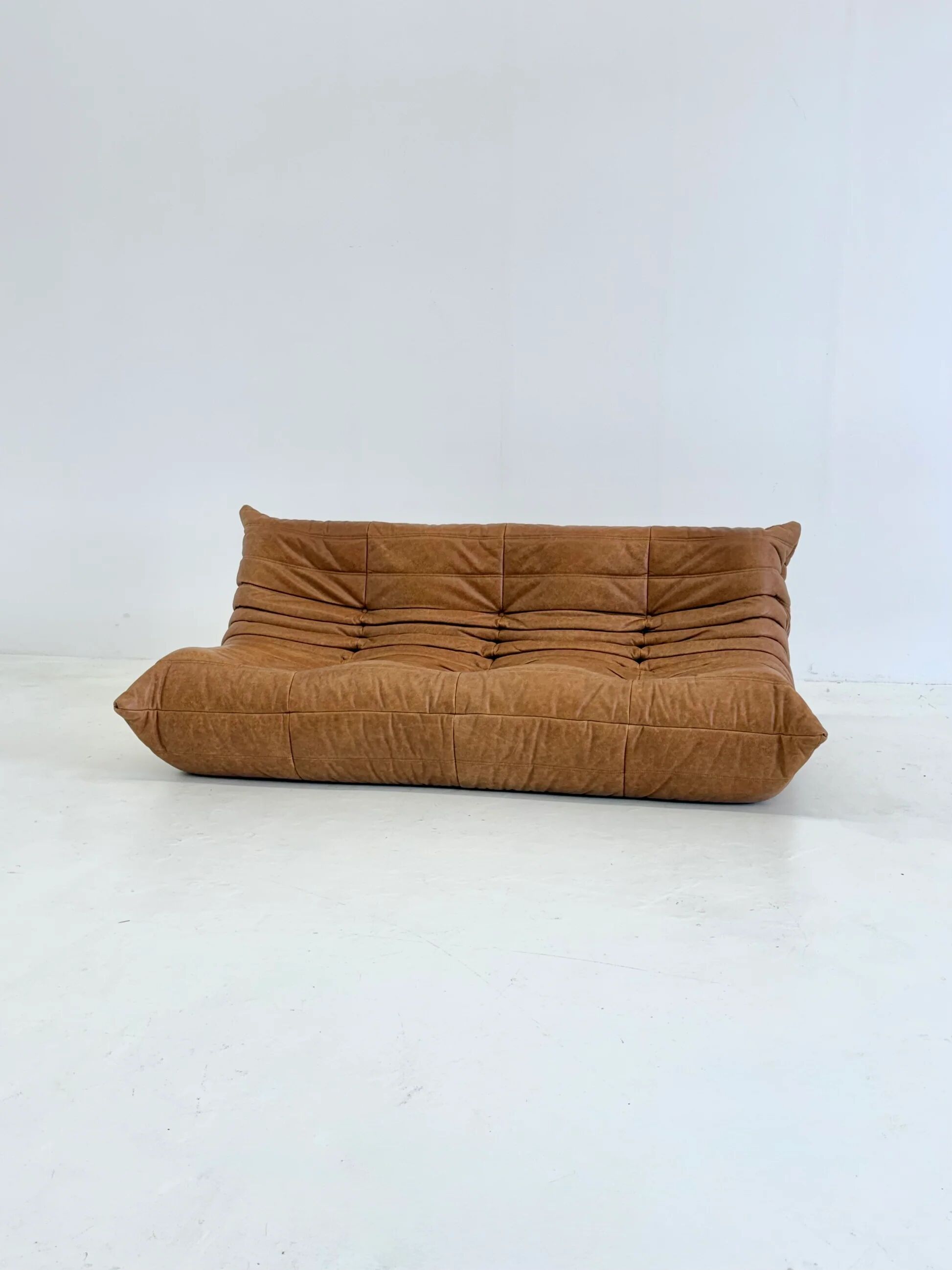 Ligne Roset Togo 3-seater in cognac leather