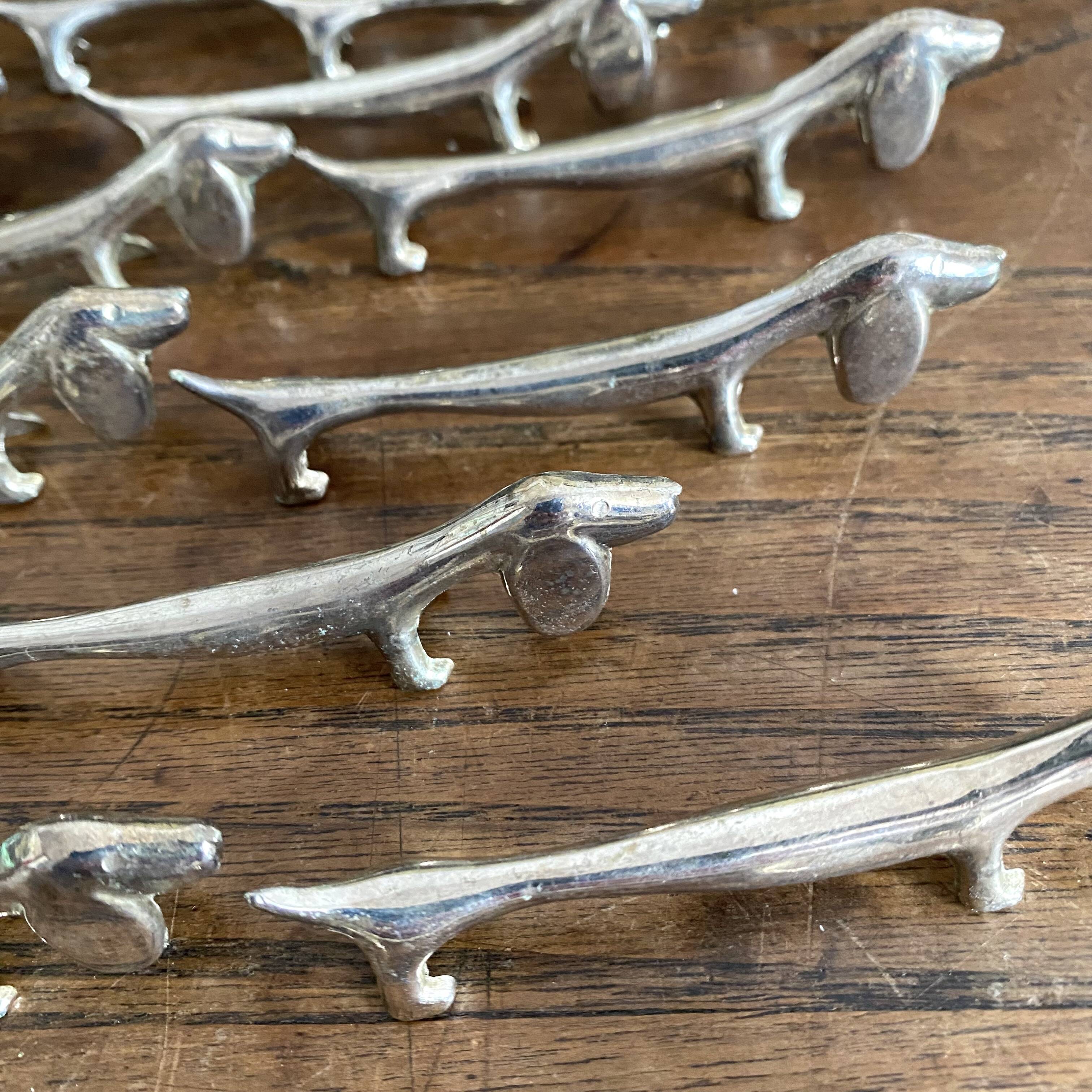 Vintage dachshund dog knife holder