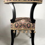 Napoleon III voyeuristic chair, blackened wood