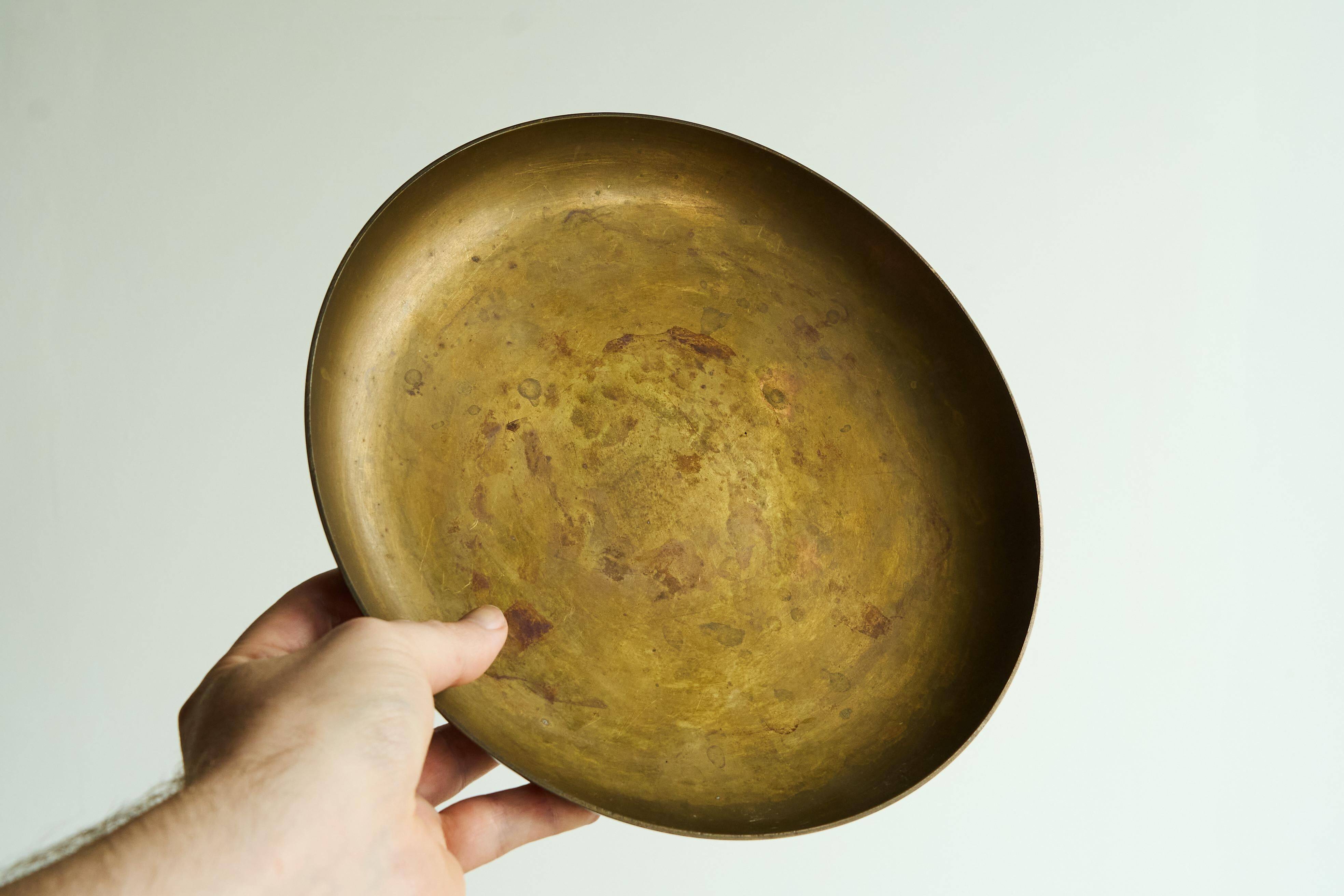 Polotti Arreda centrepiece or bowl in solid bronze, 20th century