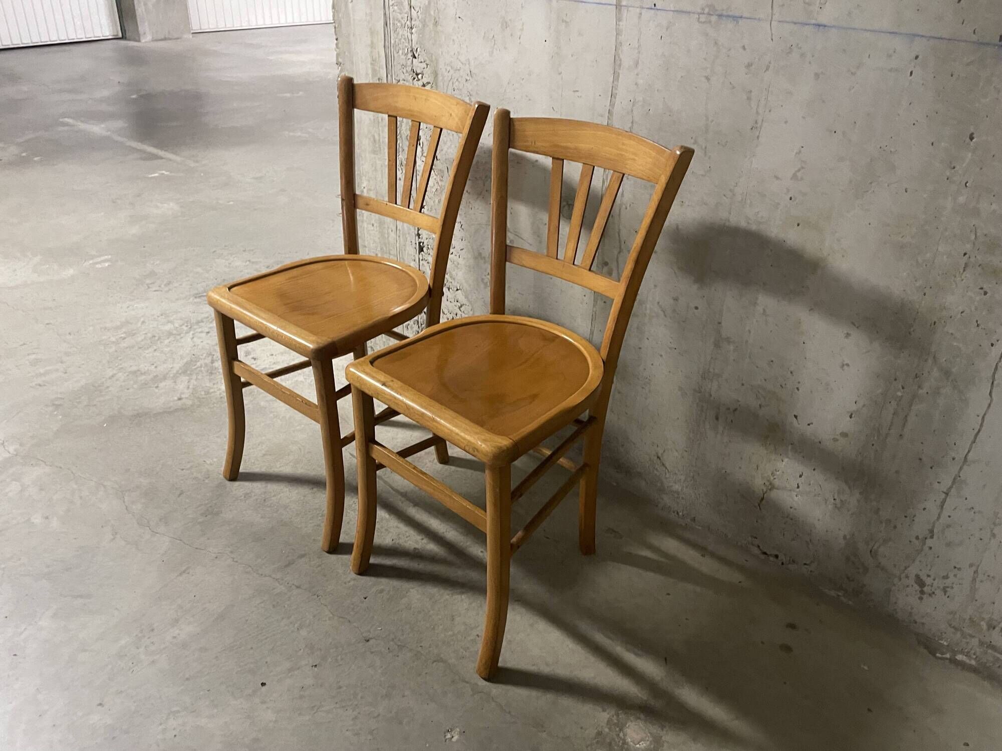 Pair of 1960s bistro chairs