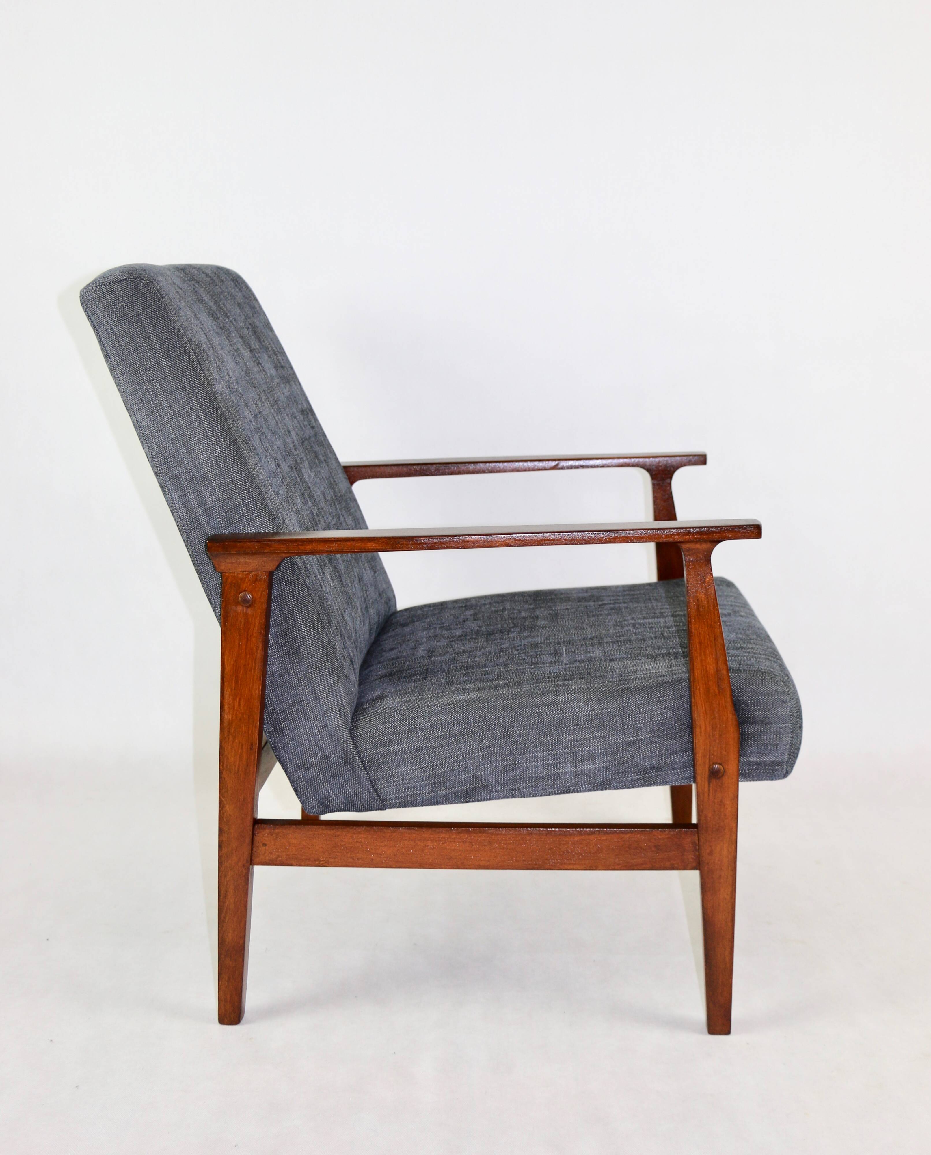 Vintage Black Club Armchair, 1970s