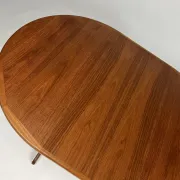 Danish teak dining table round vintage mid-century design VV Mobler