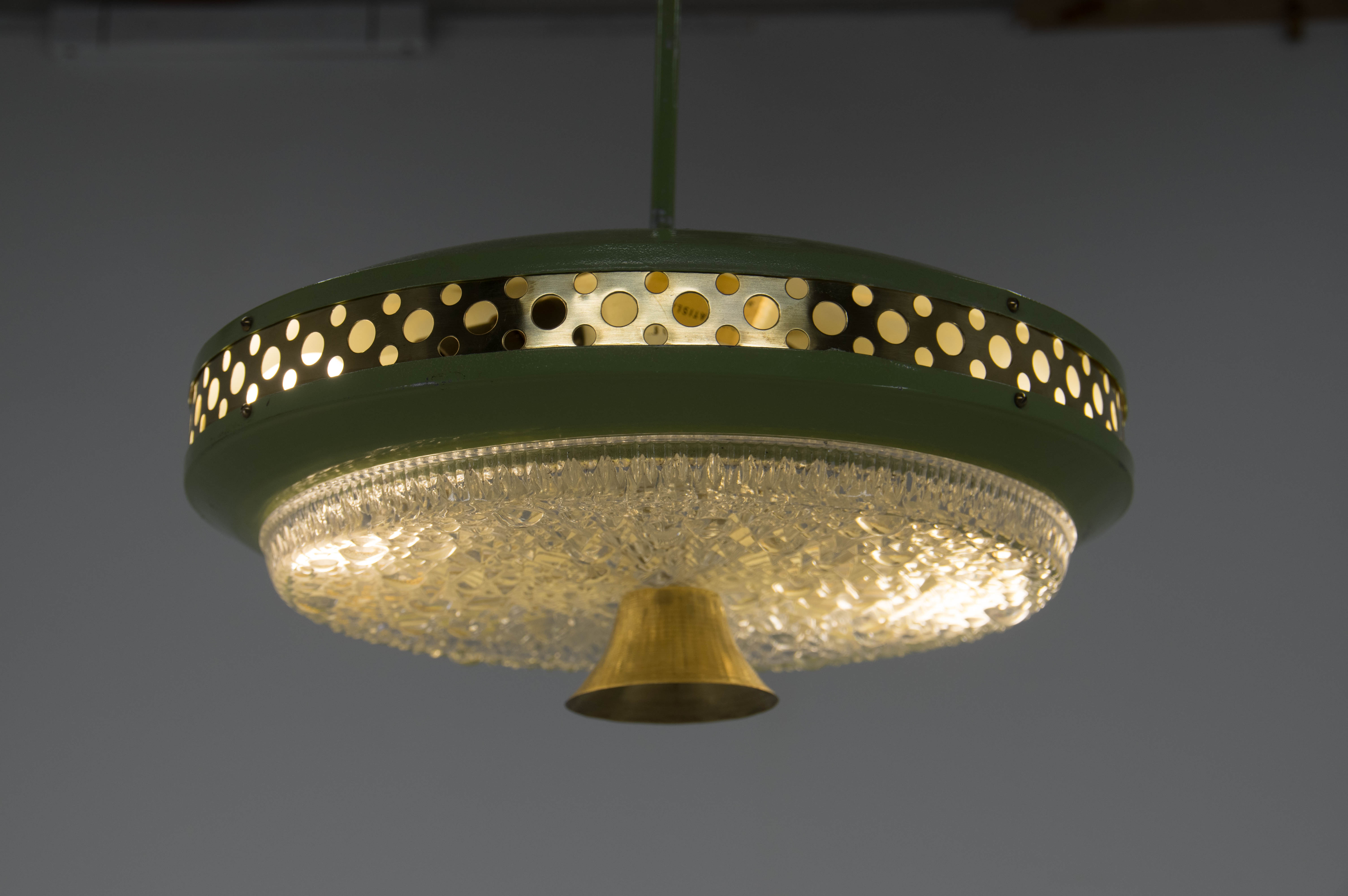 Space Age Metal Pendant by LUDIB Bratislava, Czechoslovakia, 1960s