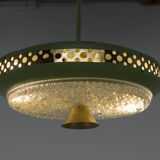 Space Age Metal Pendant by LUDIB Bratislava, Czechoslovakia, 1960s