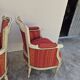 Pair of Louis XVI style bergère armchairs, antique.