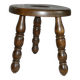 Vintage turned wood tripod stool 1950-60