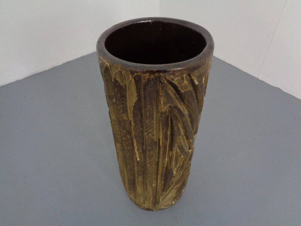Large Brutalist Ceramic Umbrella Stand, Italy, 1960s