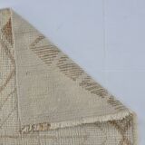 White Oushak Floral Runner Rug sku 2125