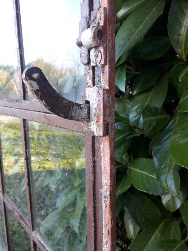 W84xH137.5 industrial curved metal glass frame window