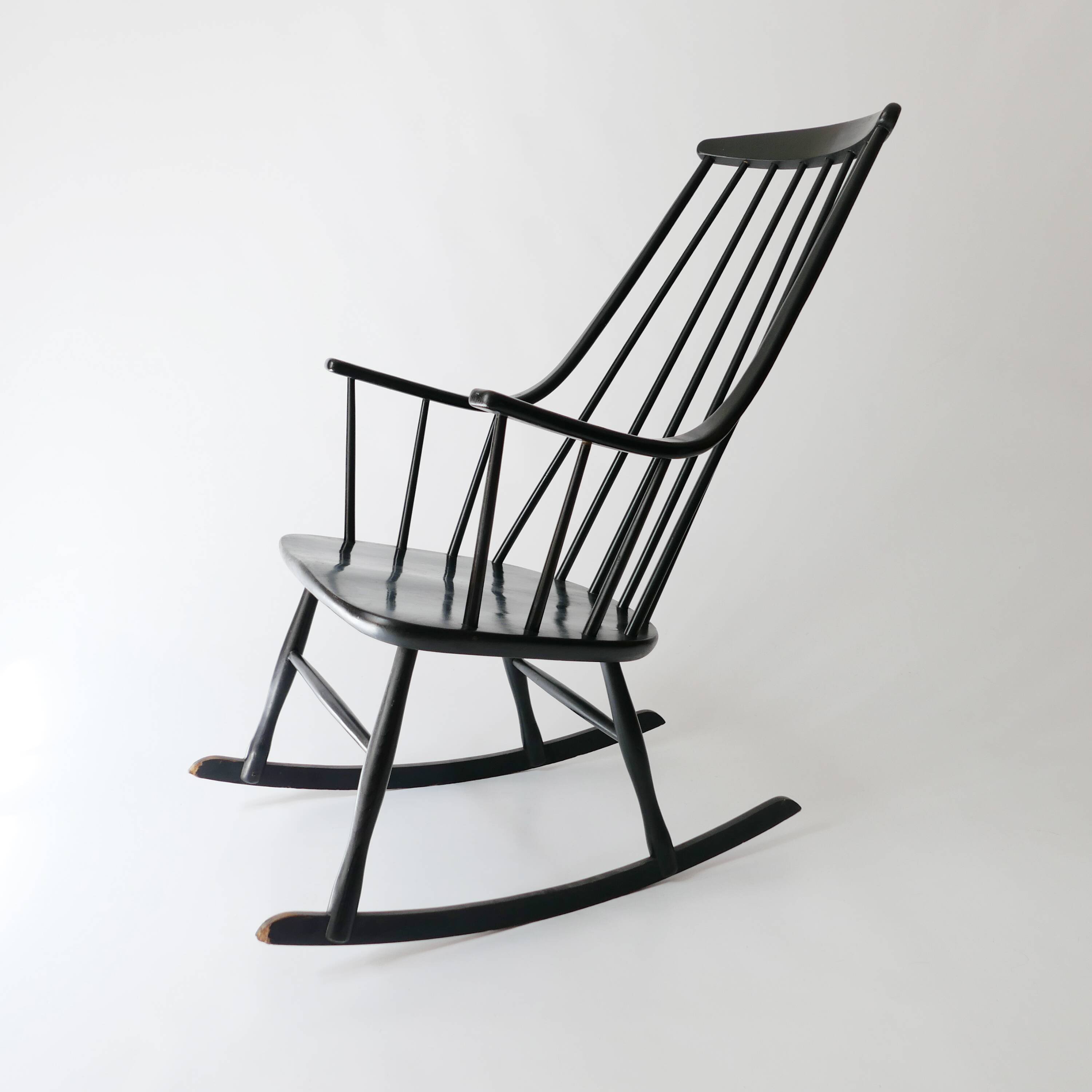 Rocking chair Lena Larsson Scandinavian design 1960 for Nesto
