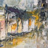 Main Street, knife technique, signed M Attal 1974