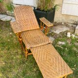 Rattan chaise longue. 1910